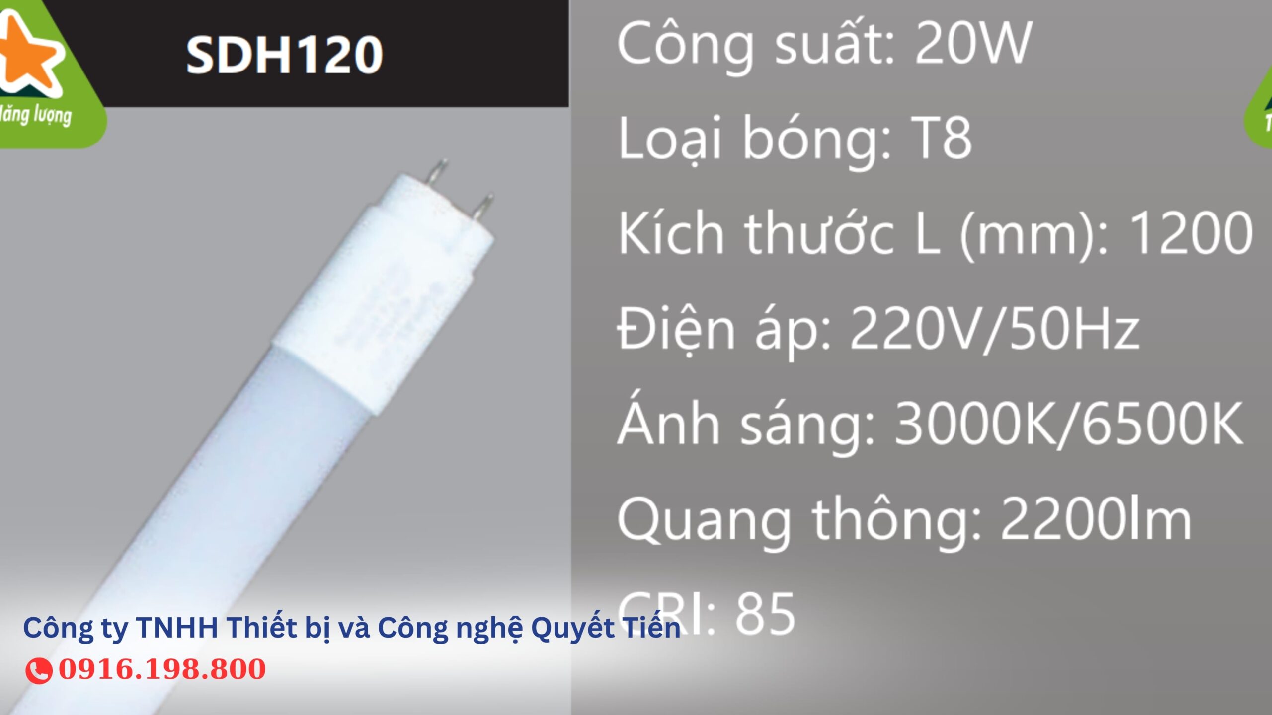 Đèn tuýp LED Duhal Mã SDH120