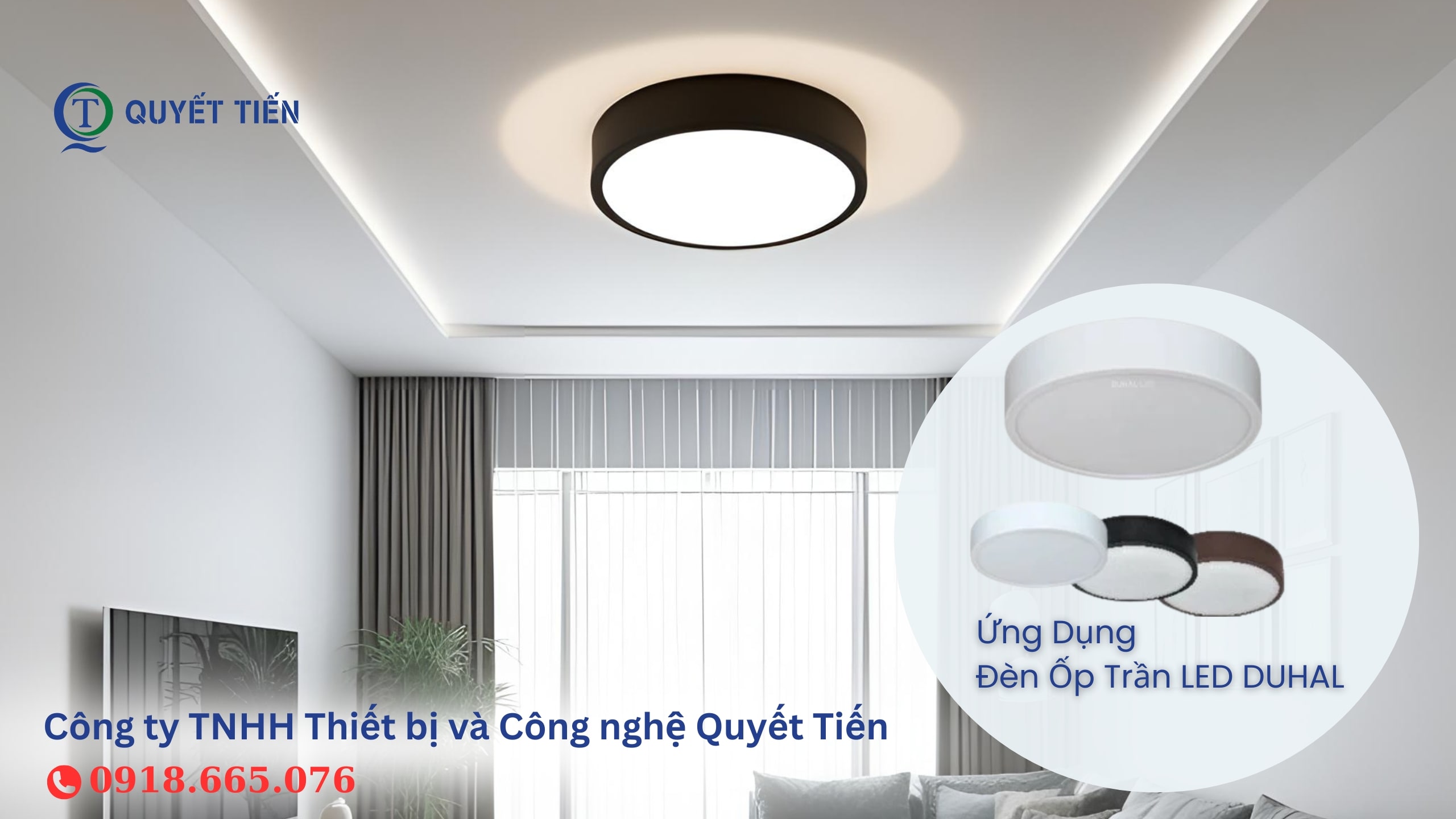 Ứng Dụng Đèn Ốp Trần LED Duhal