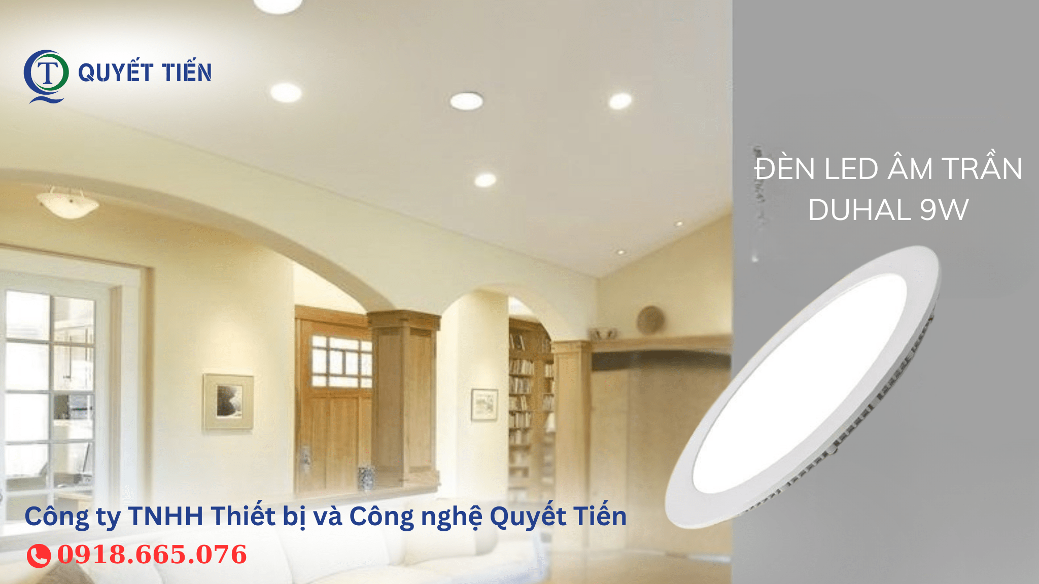 Đèn LED âm trần Duhal 9W